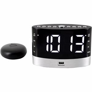 Radiowecker SOUNDMASTER UR580SW, Alarmuhr für Hörgeschädigte, schwarz