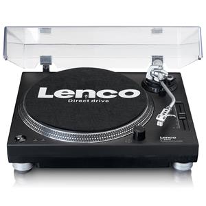 Lenco L-3809 Black direct-drive draaitafel met USB/PC encoding