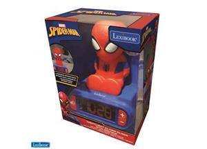 Lexibook 3D Spiderman Design Nachtlicht Digital Radiowecker schwarz/rot