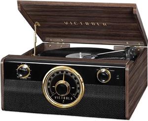 Victrola Vta-240b Retro Platenspeler Bluetooth 3 In 1 Mahonie