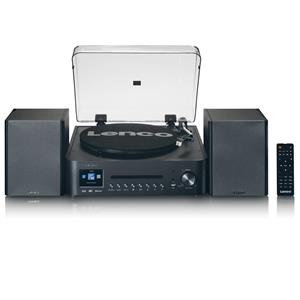 Hifi set met internet, DAB+ en FM radio Lenco MC-460BK Zwart