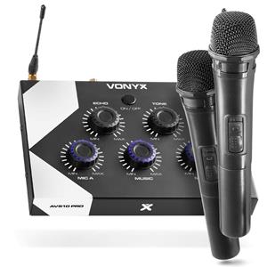 AV510 Bluetooth karaoke set met 2x draadloze microfoon