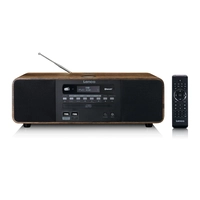 Stereo DAB+/ FM radio, CD, 2 USB, Bluetooth, QI en afstandsbedienung Lenco DAR-051WD Hout