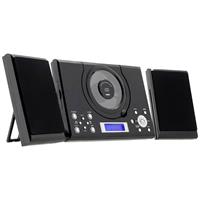 Roxx MC 201 Stereoanlage AUX, CD, UKW, Inkl. Fernbedienung, Inkl. Lautsprecherbox, Weckfunktion Schw