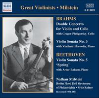 Naxos Historical Brahms: Double Concerto / Viol - Milstein-nathan/reiner-fritz