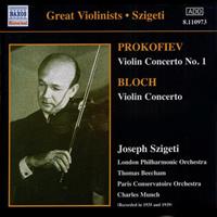 Naxos Szigeti - Prokofiev/bloch/bartok
