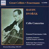 Naxos Historical Dvorak. Haydn: Cello Concertos - Feuermann-emanuel/sargent/+