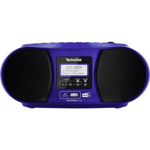 TechniSat DIGITRADIO 1990 Radio/CD-speler DAB+, VHF (FM) AUX, Bluetooth, CD, DAB+, FM, USB Accu laadfunctie, Wekfunctie Blauw