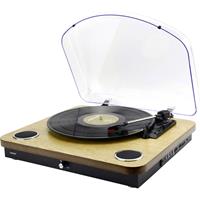 Denver VPL-210 Wood, USB platenspeler met ingebouwde speakers