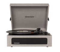 fiftiesstore Crosley Voyager Draagbare Retro Platenspeler - Grijs - BLUETOOTH IN/OUT