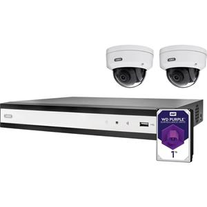 ABUS Performance Line 4-Kanal PoE Set TVVR36422D IP-Bewakingscameraset LAN 4-kanaals Met 2 cameras 1920 x 1080 Pixel