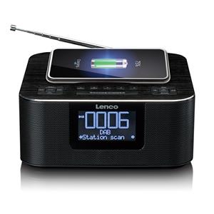 Lenco Dab+/ Fm-wekkerradio Met Bluetooth En Draadloos Opladen  Cr-650bk Zwart