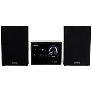 Aiwa MSBTU-300 schwarz Micro-HiFi-System 20W mit Bluetooth, CD, USB, FM-Radio, CD-Player