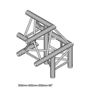 Duratruss DT 33/2-C31-LU driehoek truss hoek 90° apex up + rechts omlaag