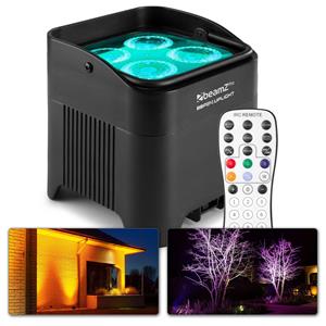 BeamZ Professional BeamZ BBP54 accu Uplighter met 4x 12W LED's - Waterdicht (IP65)
