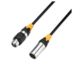 Adam Hall 4 STAR DGH 0150 IP65 DMX XLR Verbindingskabel [1x XLR-stekker 5-polig - 1x XLR-bus 5-polig] 1.5 m Zwart
