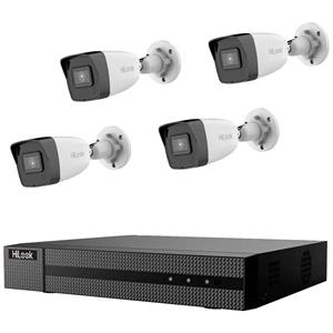 HiLook IK-4248BH-MH/P IK-4248BH-MH/P LAN IP-Überwachungskamera-Set 4-Kanal mit 4 Kameras 3840 x 216