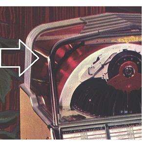 Fiftiesstore Wurlitzer 1800 zijruit links Plexi