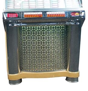 Fiftiesstore Seeburg G Chrome - Metalen Zuilen Reproductie Set Van 2