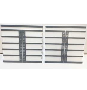 Fiftiesstore Titelstrip Houders Voor De Wurlitzer Model 2000 Grijs - SET van 2