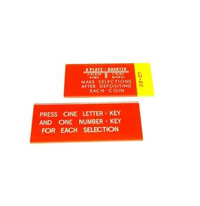 Fiftiesstore Seeburg 100G/W Instructie Glaasjes Set (Glas)