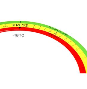 Fiftiesstore Rock-Ola sticker populariteitsmeter model 1468 / 1478 Tempo 1 / 2 (120 select)