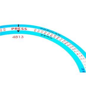 Fiftiesstore Rock-Ola sticker populariteitsmeter model 1495 / 1497 Regis / Empress (200 select)