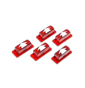 Fiftiesstore Seeburg Pijlknoppen Rood voor Rolschakelaar Model V / VL / KD (5 stuks)