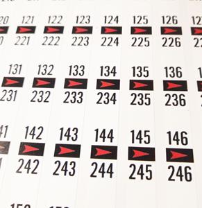 Fiftiesstore Rock-Ola 460 Letter & Nummer Titel Strips