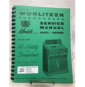 Fiftiesstore Wurlitzer 2600 Jukebox Service Manual