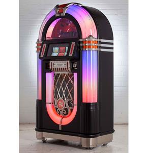 Fiftiesstore Sound Leisure Slim Line 80-CD Jukebox 1015 - Black Texture Bentley Grill