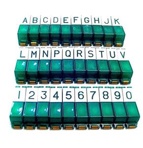 Fiftiesstore Seeburg pushbutton set (green / white) model V200