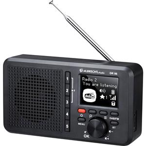 Albrecht DR 86 Tischradio DAB+, UKW wiederaufladbar Schwarz