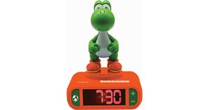 4kidsonly Super Mario 3D Wekker met Nachtlampje en Geluiden - Yoshi