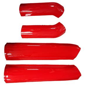 Fiftiesstore Seeburg 146-147 Trashcan Rood 4 Delige. Plastic Set
