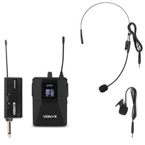 Vonyx WM55B draadloze headset microfoon met bodypack - 10 kanalen -