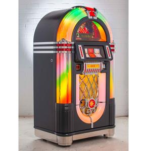 Fiftiesstore Sound Leisure 80-CD Jukebox 1015 - Houtnerf Black Ash Mat incl. Diamond Led Pack