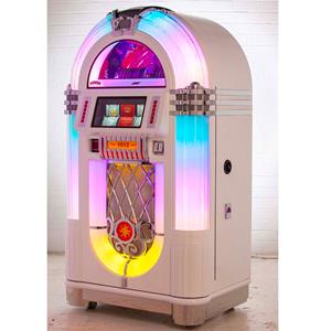 Fiftiesstore Sound Leisure 80-CD Jukebox 1015 - Wit Glans - Bentley Grill, Incl. Diamond Led Pack