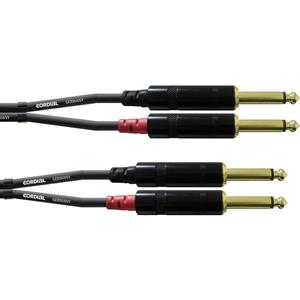 Cordial CFU 3 PP Rean kabel 2x jack mono naar 2x jack mono 3m