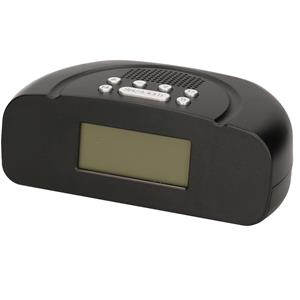 Zwarte wekkerradio / alarmklok 20 cm -