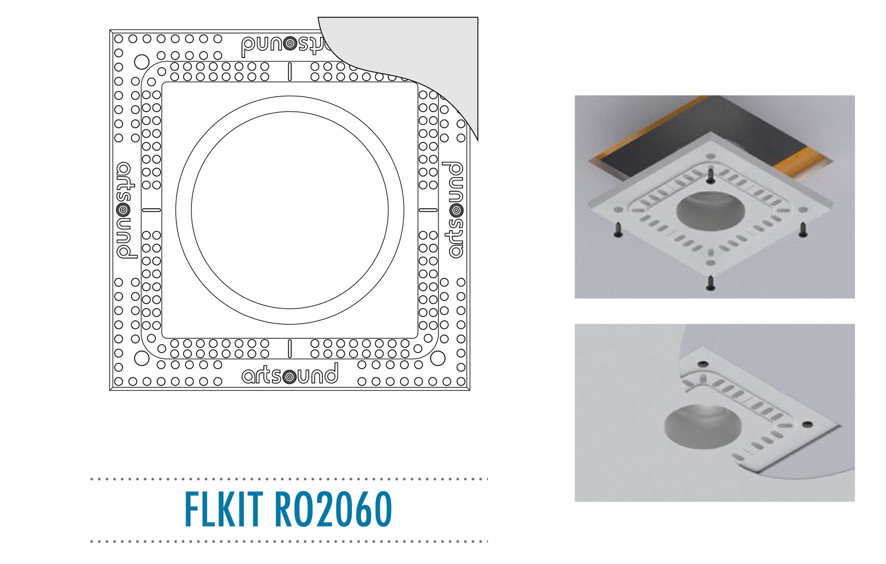 ArtSound  FLKIT RO2060 Flush Mount Kit voor RO2060 - Wit