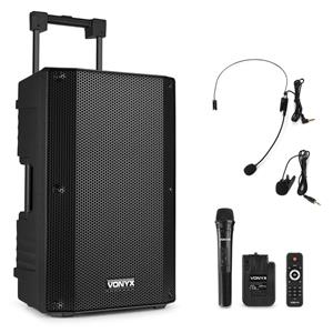 Vonyx VSA500-BP portable speaker met Bluetooth en draadloze microfoon