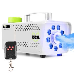 Fuzzix F509LW Party Rookmachine 500 Watt met 9 RGB LEDs en draadloze