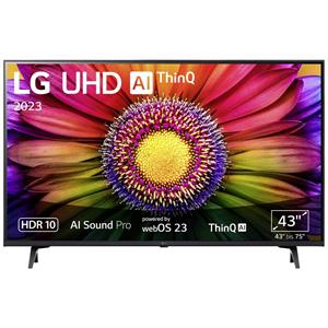 LG Electronics 43UR80006LJ.AEUD LCD-TV 109 cm 43 inch Energielabel G (A - G) CI+*, DVB-C, DVB-S2, DVB-T2, WiFi, UHD, Smart TV Zwart