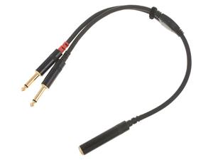 Cordial CFY 0,3 KPP Audio Y-Adapter [1x Klinkenbuchse 6.35mm - 2x Klinkenstecker 6.35 mm] 30.00cm Sc