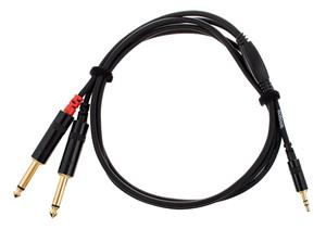 Cordial CFY1,5WPP Audio Adapterkabel [1x Klinkenstecker 3.5mm - 2x Klinkenstecker 6.35 mm] 1.50m Sch