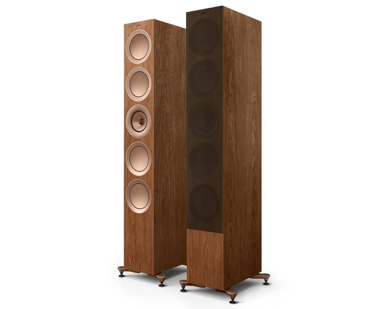 KEF R11 topklasse luidspreker - walnoot ( per set )