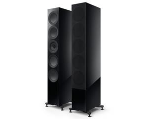 KEF R11 zwart topklasse luidspreker - hooglans zwart ( per set )