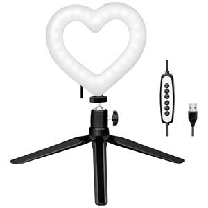 LogiLink Ring Light Heart Lichtstativ EEK E (A - G) Integriertes Stativ, Kugelkopf