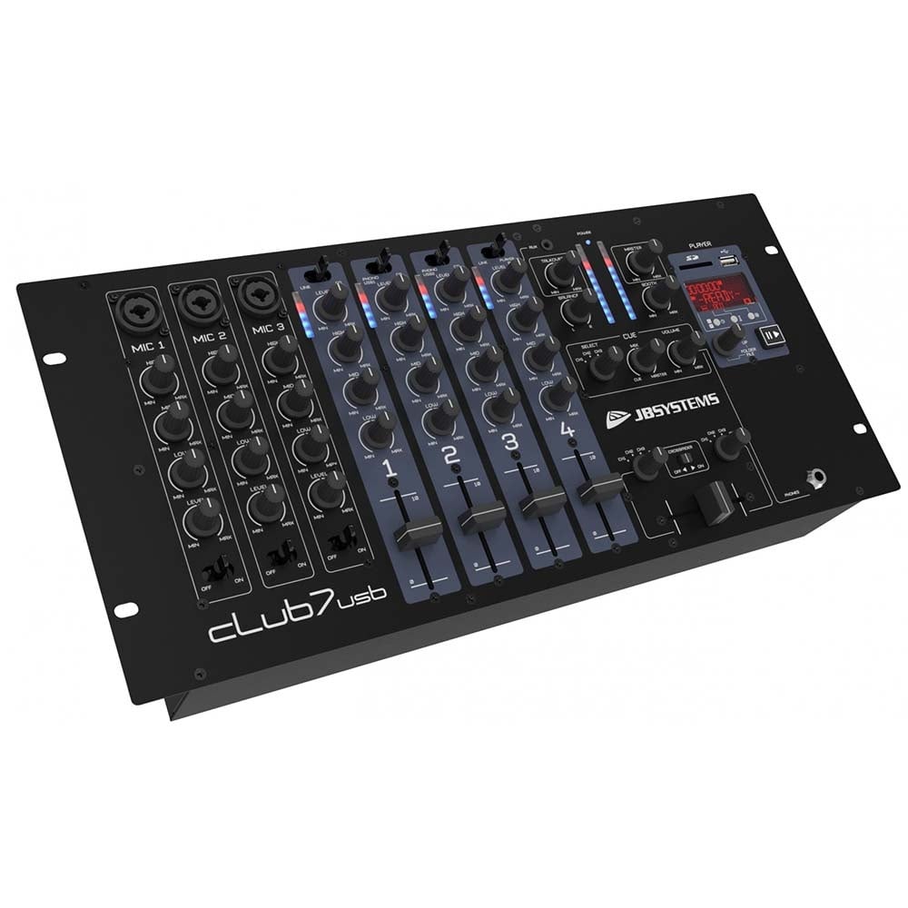 Club7-USB 7-kanaals dj mixer 19 inch